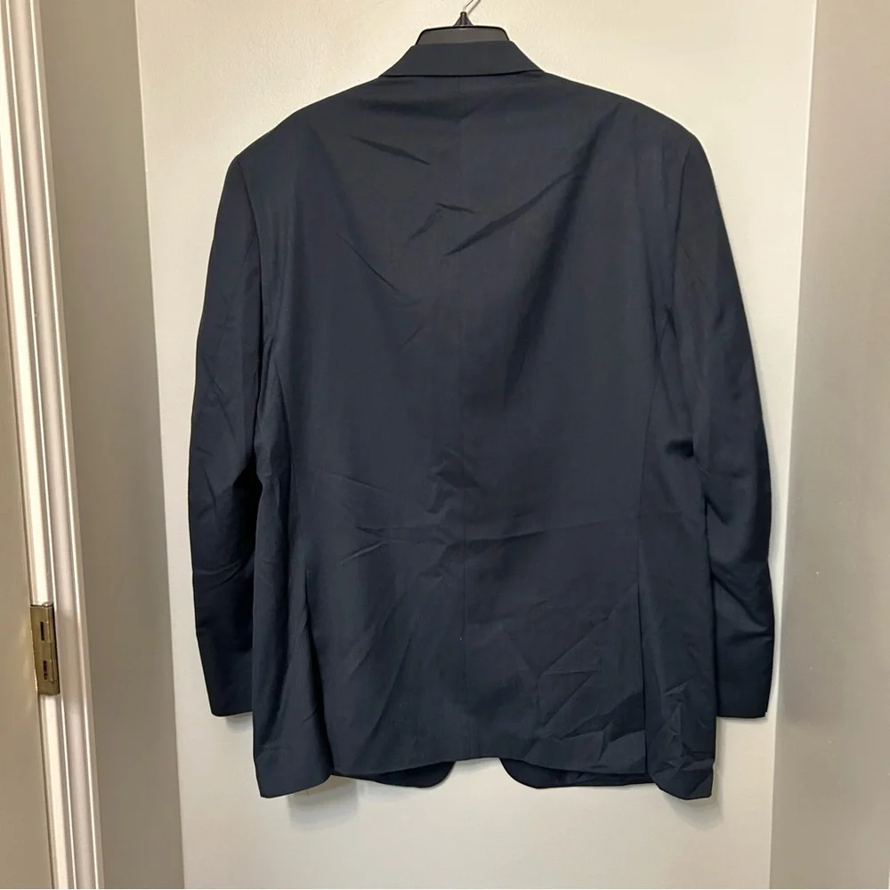 IZOD Men's Blue Classic-Fit‎ Stretch Blazer Sport Suit Coat Jacket Size 46L